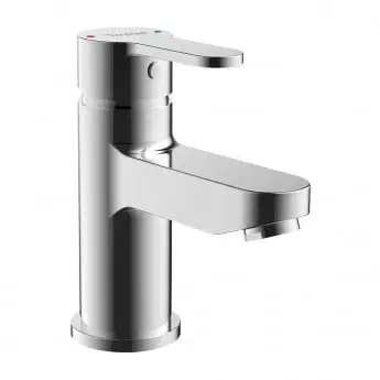 Twyford Sola Basin Mixer — Chrome, Standard, 6.8L/min, 147mm H — Pieces