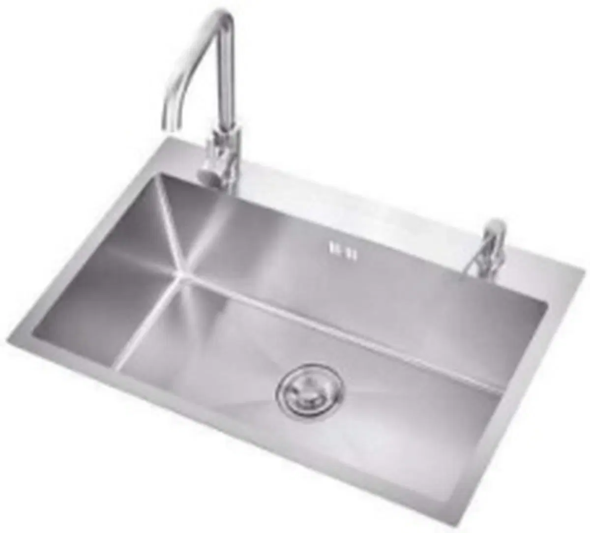 Regal Kitchen Sink 750x450x210mm Brushed Single Bowl Model HM-SB/S-7545 Top-Mount/Drop-In Depth 210 mm (RGBA110022)